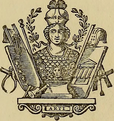 An illustration from Vite dei pittori ed artefici bolognesi, 1841, leaf 244