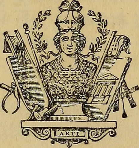 An illustration from Vite dei pittori ed artefici bolognesi, 1841, leaf 6