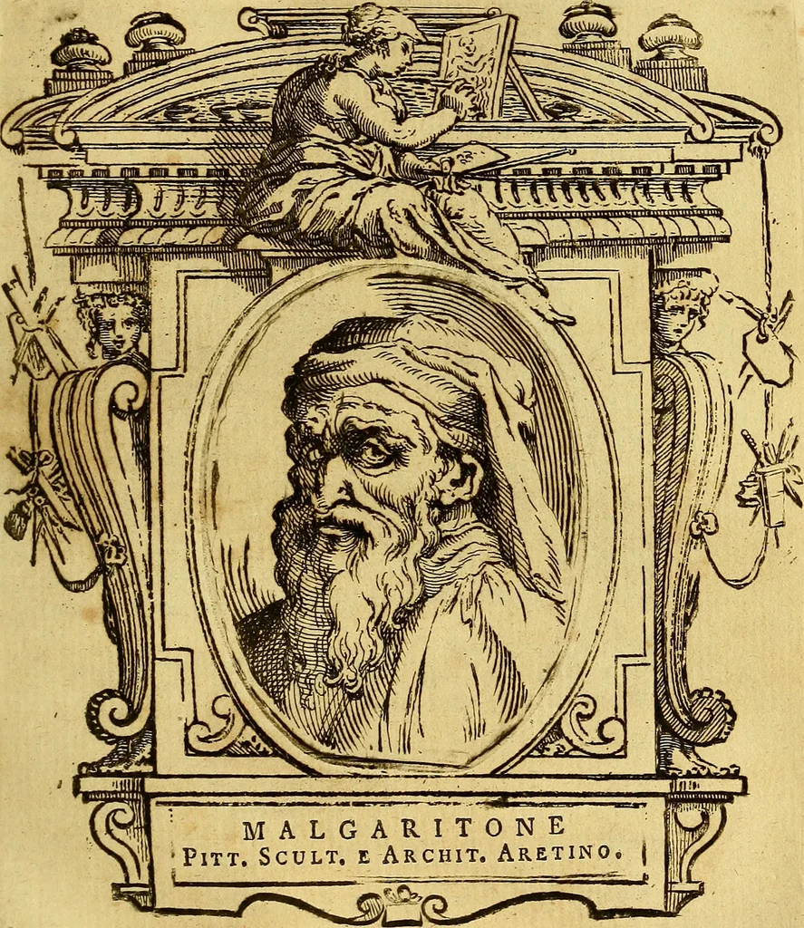An illustration from Vite de più eccellenti pittori scultori ed architetti, 1767, leaf 324