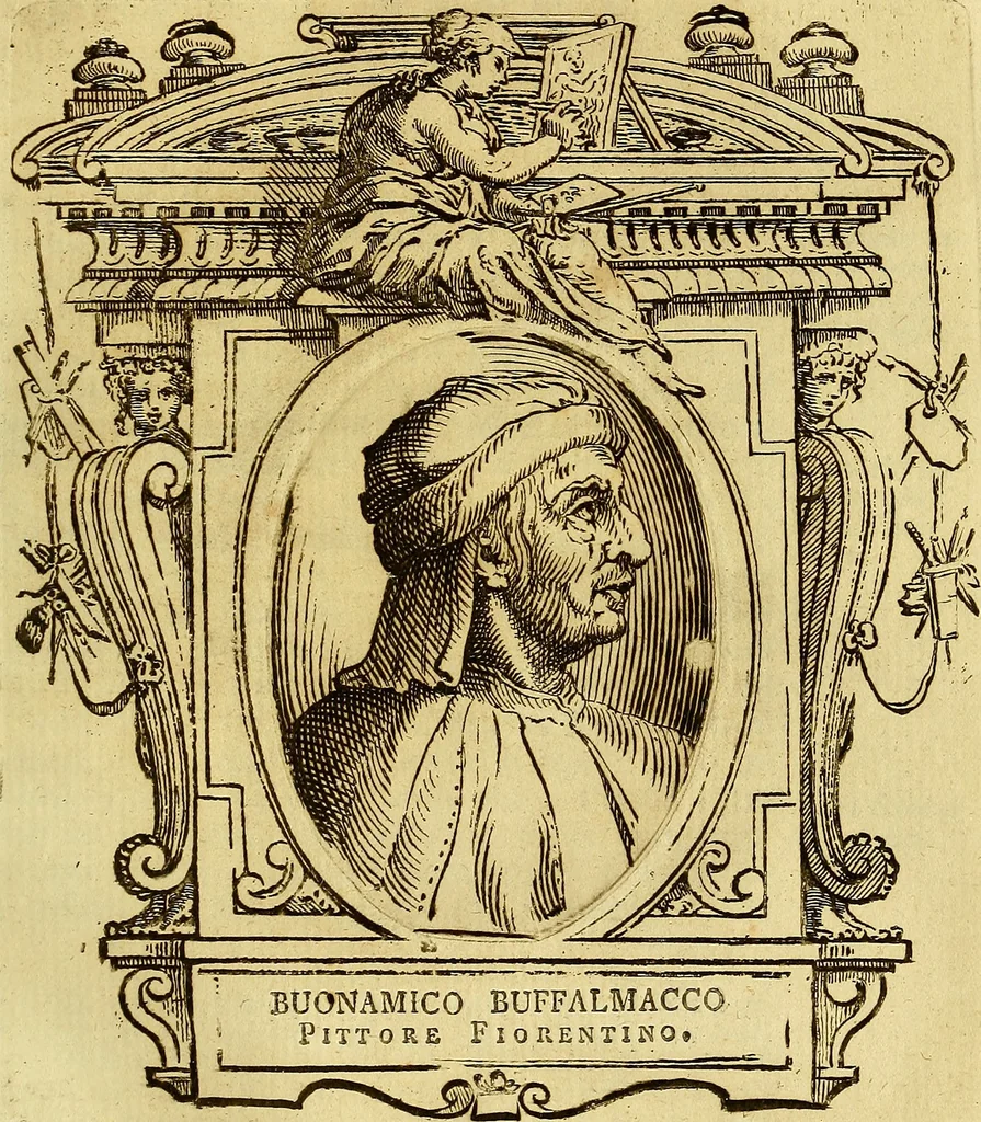 An illustration from Vite de più eccellenti pittori scultori ed architetti, 1767, leaf 414