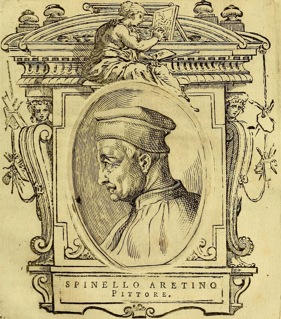An illustration from Vite de più eccellenti pittori scultori ed architetti, 1767, leaf 550