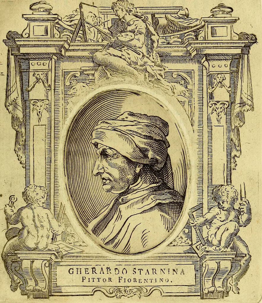 An illustration from Vite de più eccellenti pittori scultori ed architetti, 1767, leaf 568