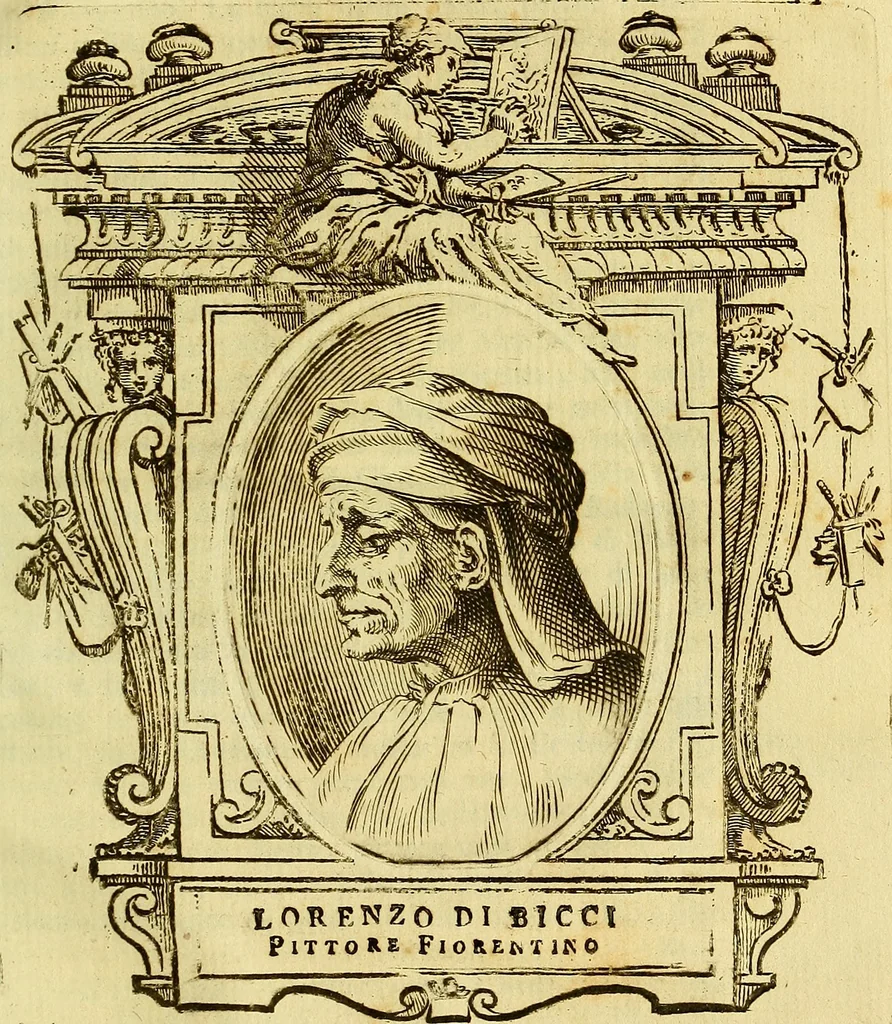 An illustration from Vite de più eccellenti pittori scultori ed architetti, 1767, leaf 596