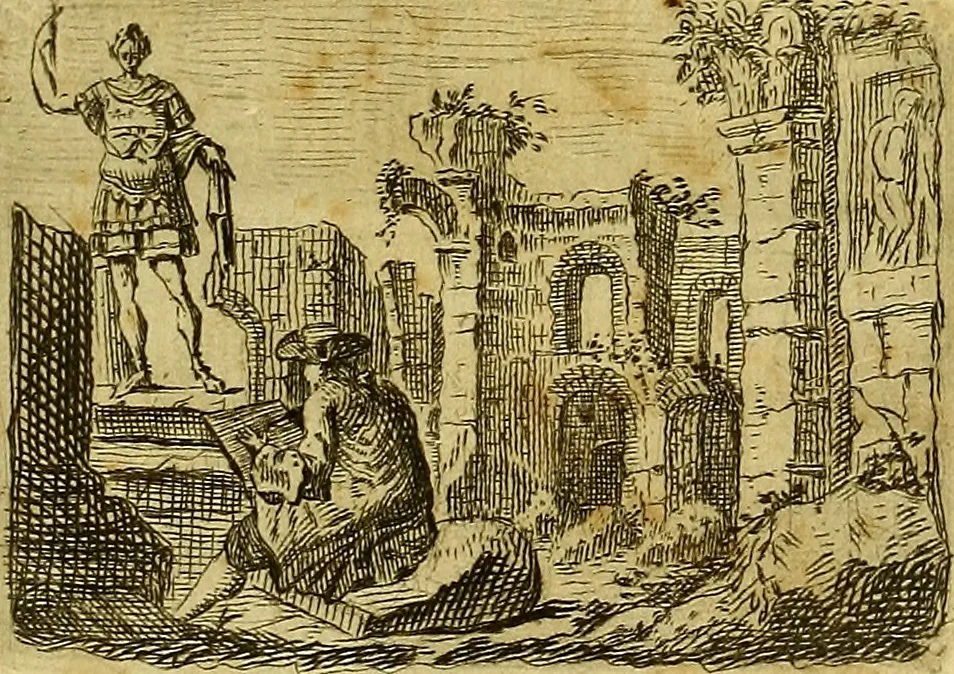 An illustration from Vite de più eccellenti pittori scultori ed architetti, 1767, leaf 6
