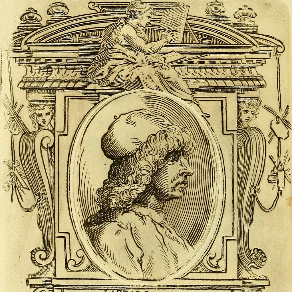 An illustration from Vite de più eccellenti pittori scultori ed architetti, 1767, leaf 297