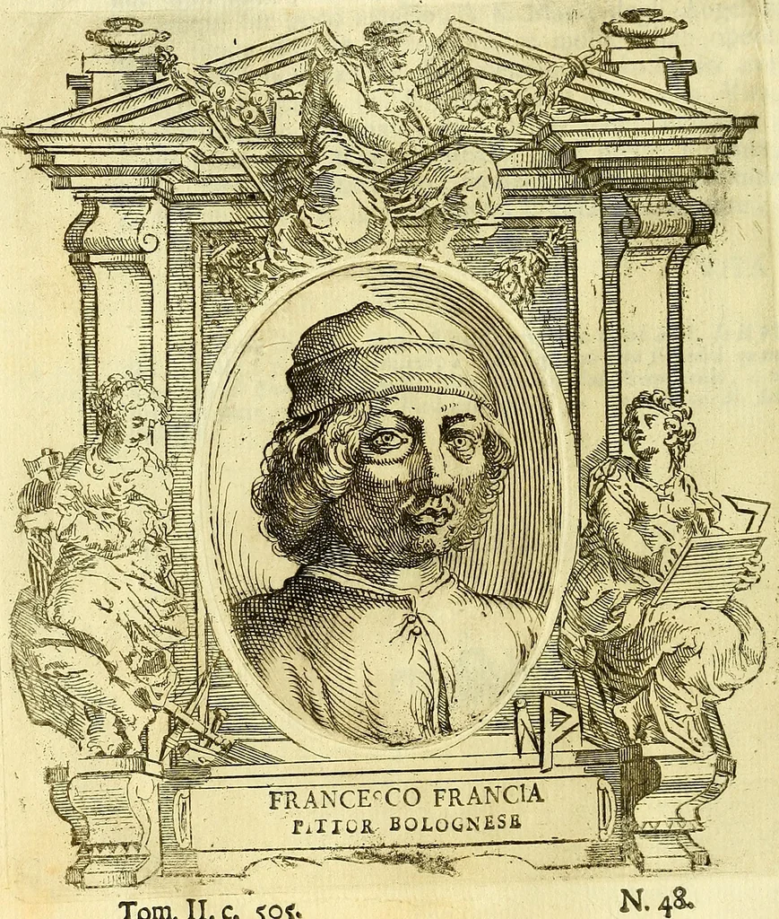 An illustration from Vite de più eccellenti pittori scultori ed architetti, 1767, leaf 605