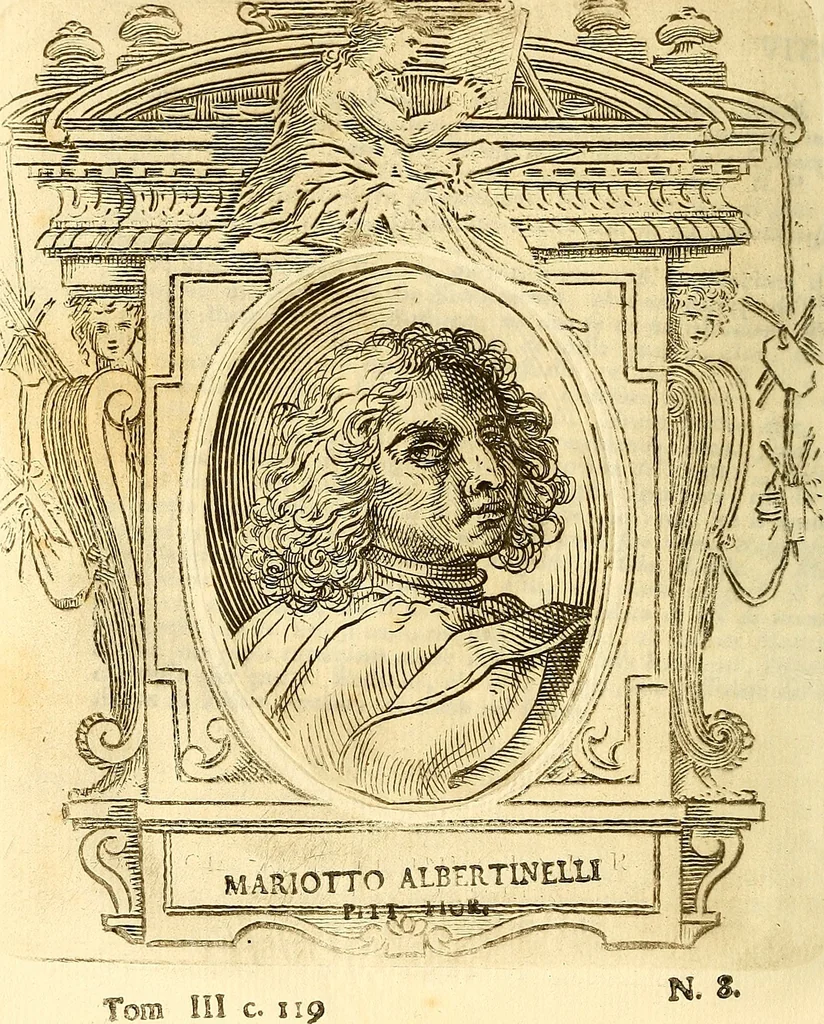 An illustration from Vite de più eccellenti pittori scultori ed architetti, 1767, leaf 141