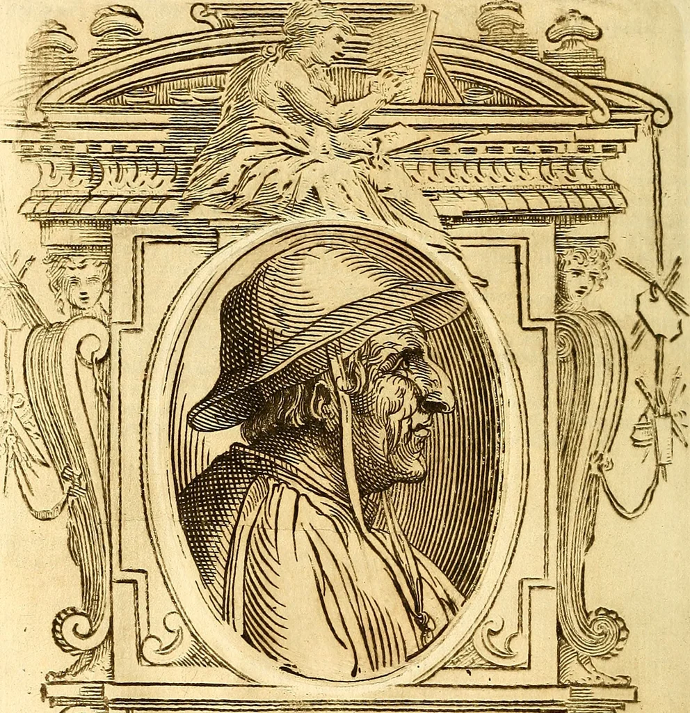 An illustration from Vite de più eccellenti pittori scultori ed architetti, 1767, leaf 355