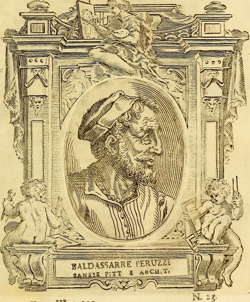 An illustration from Vite de più eccellenti pittori scultori ed architetti, 1767, leaf 372