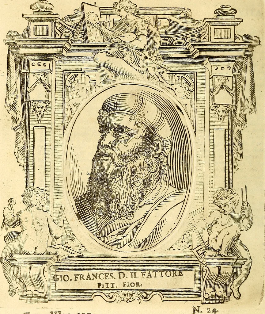 An illustration from Vite de più eccellenti pittori scultori ed architetti, 1767, leaf 391
