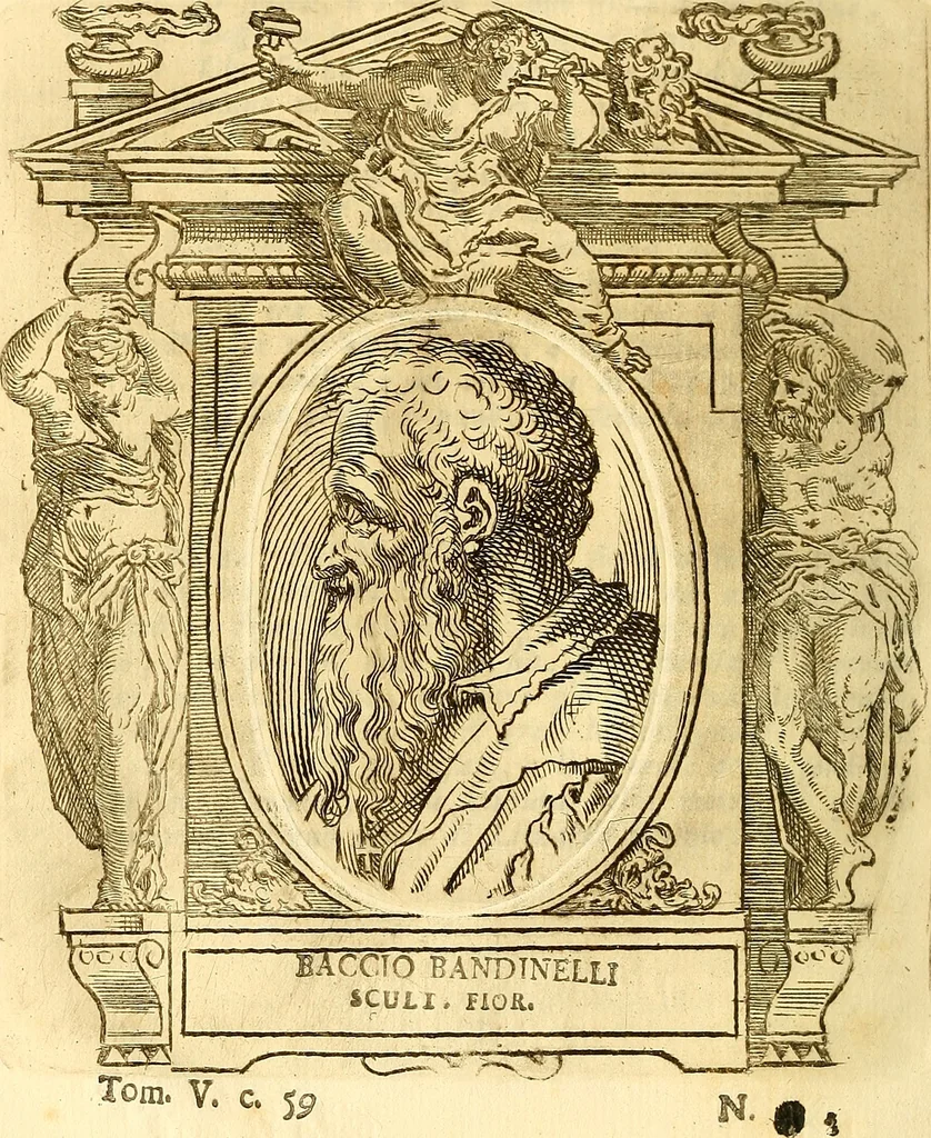 An illustration from Vite de più eccellenti pittori scultori ed architetti, 1767, leaf 69