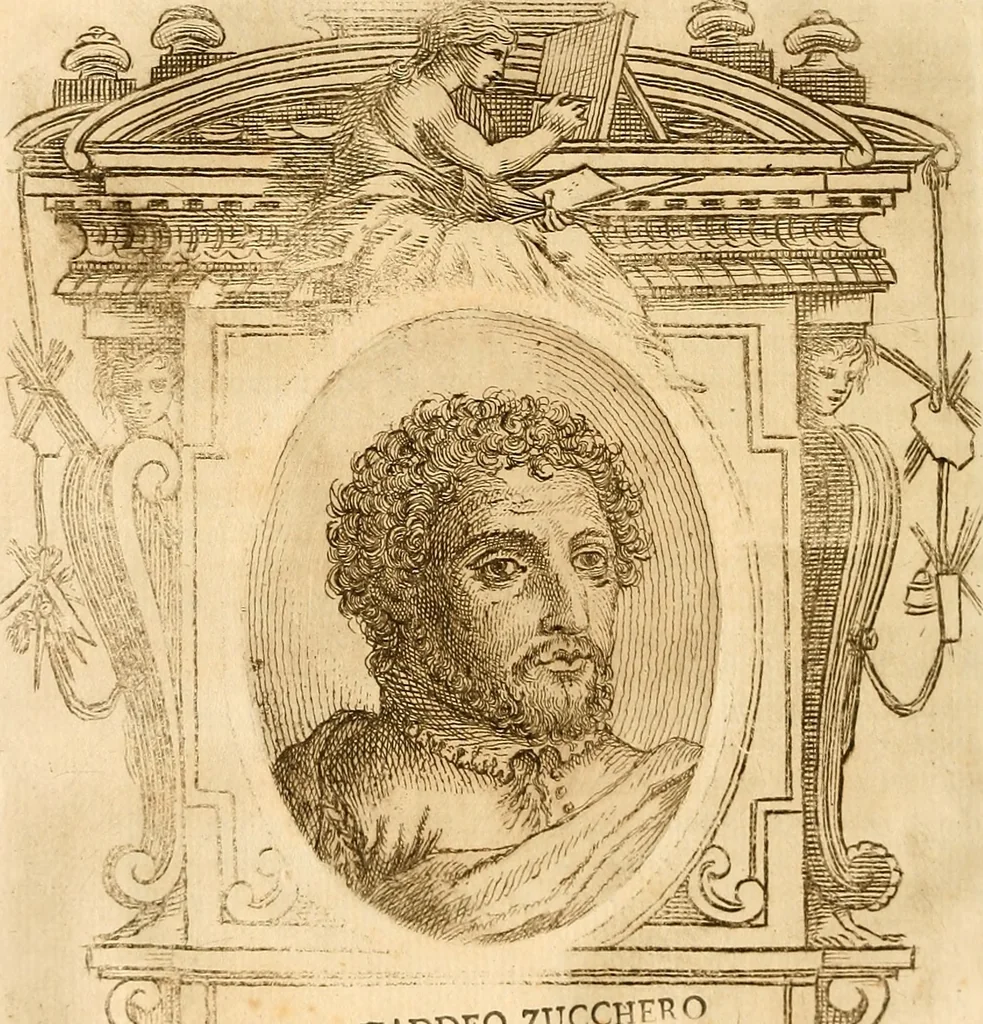 An illustration from Vite de più eccellenti pittori scultori ed architetti, 1767, leaf 107