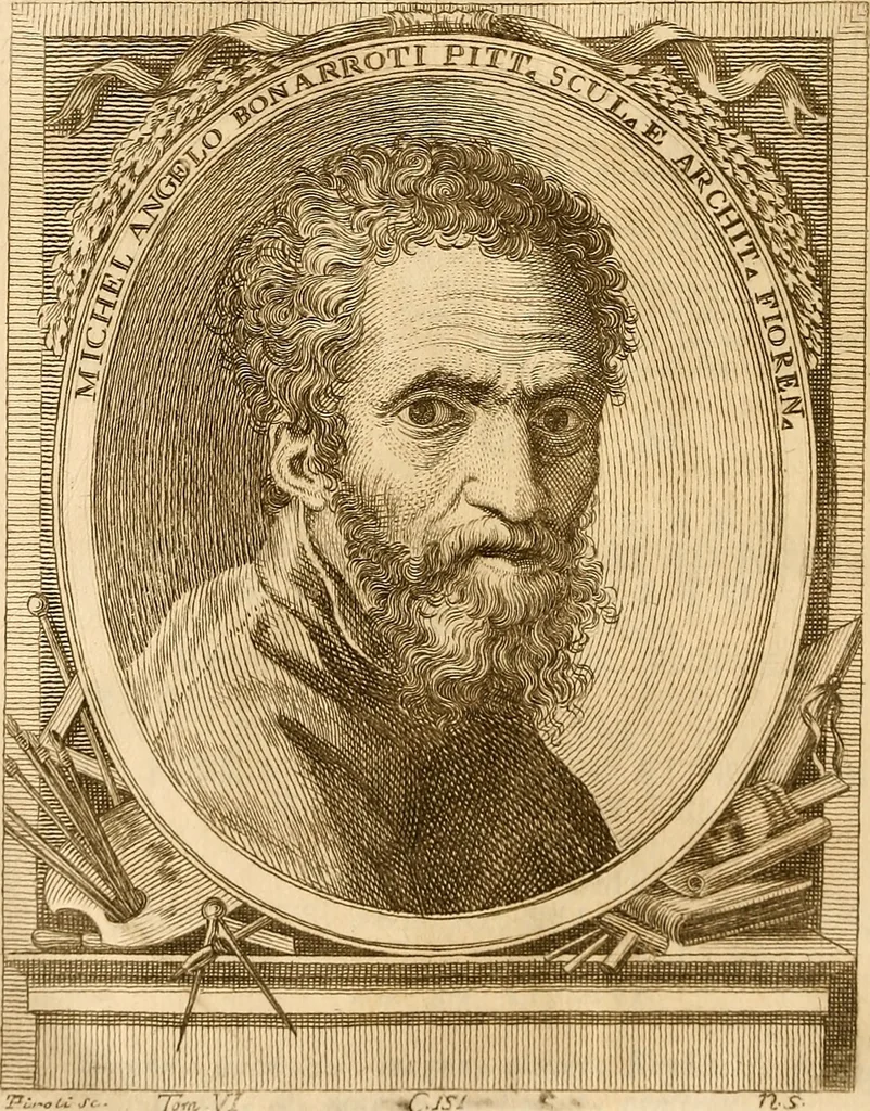 An illustration from Vite de più eccellenti pittori scultori ed architetti, 1767, leaf 167