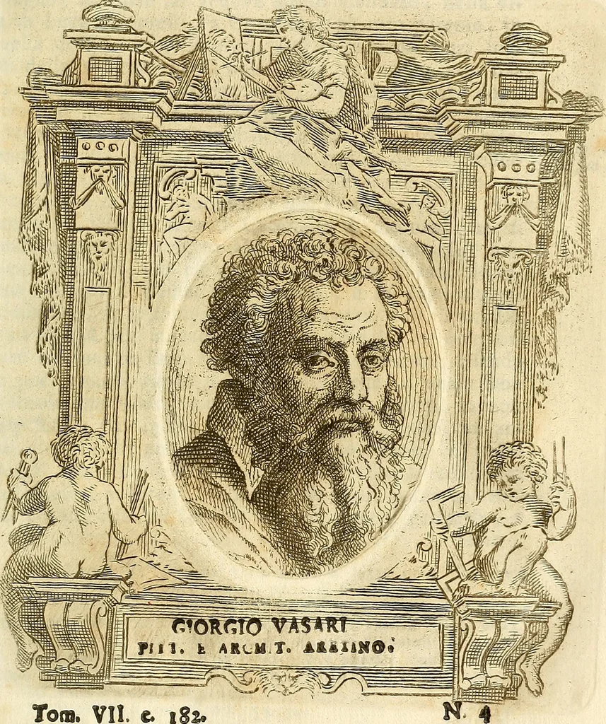 An illustration from Vite de più eccellenti pittori scultori ed architetti, 1767, leaf 196