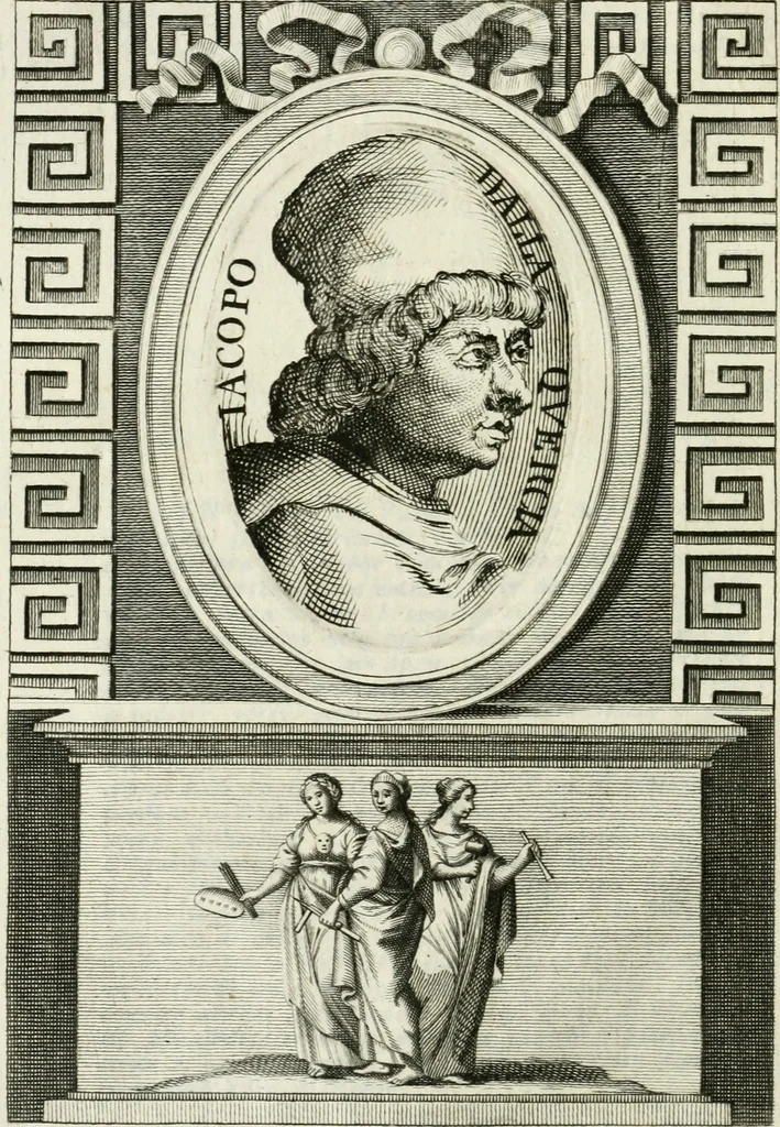 An illustration from Vite de' più eccellenti pittori, scultori e architetti, 1791, leaf 27