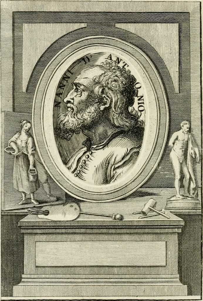 An illustration from Vite de' più eccellenti pittori, scultori e architetti, 1791, leaf 57