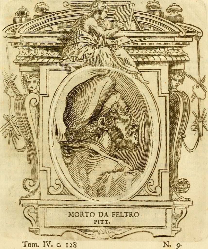 An illustration from Vite de più eccellenti pittori scultori ed architetti, 1767, leaf 156