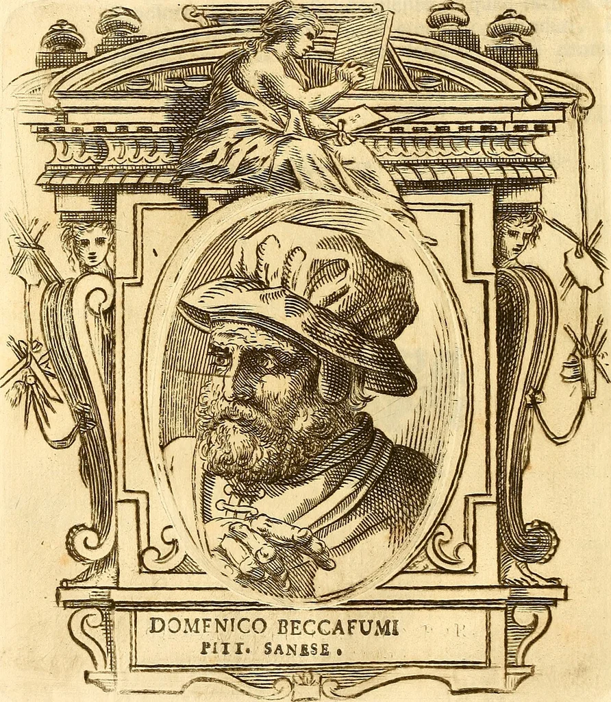 An illustration from Vite de più eccellenti pittori scultori ed architetti, 1767, leaf 475
