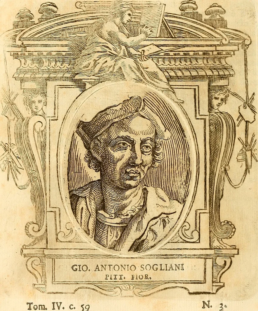 An illustration from Vite de più eccellenti pittori scultori ed architetti, 1767, leaf 75