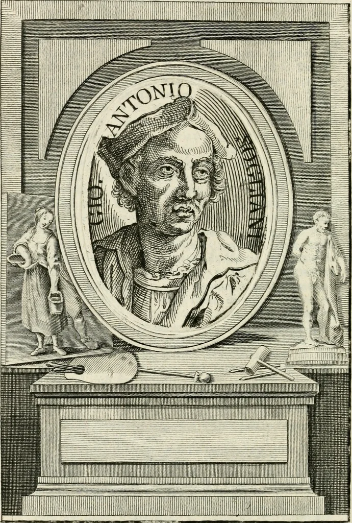 An illustration from Vite de' più eccellenti pittori, scultori e architetti, 1791, leaf 293