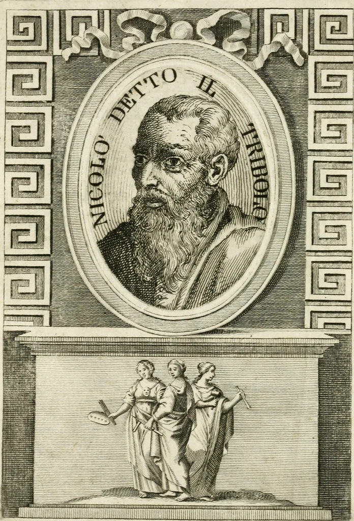 An illustration from Vite de' più eccellenti pittori, scultori e architetti, 1791, leaf 15