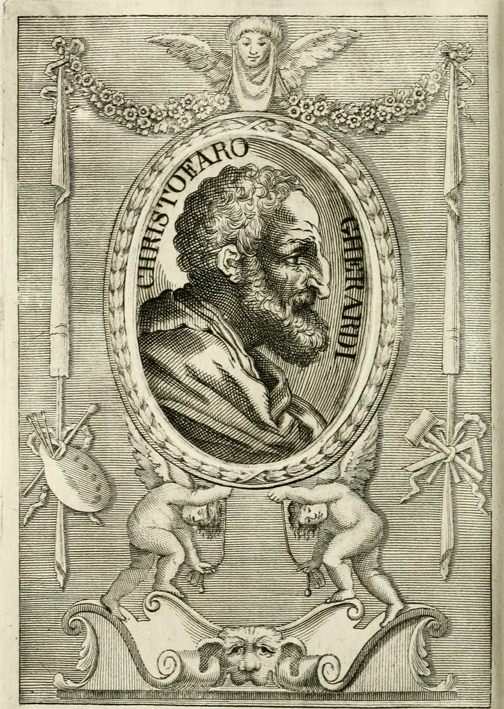 An illustration from Vite de' più eccellenti pittori, scultori e architetti, 1791, leaf 151