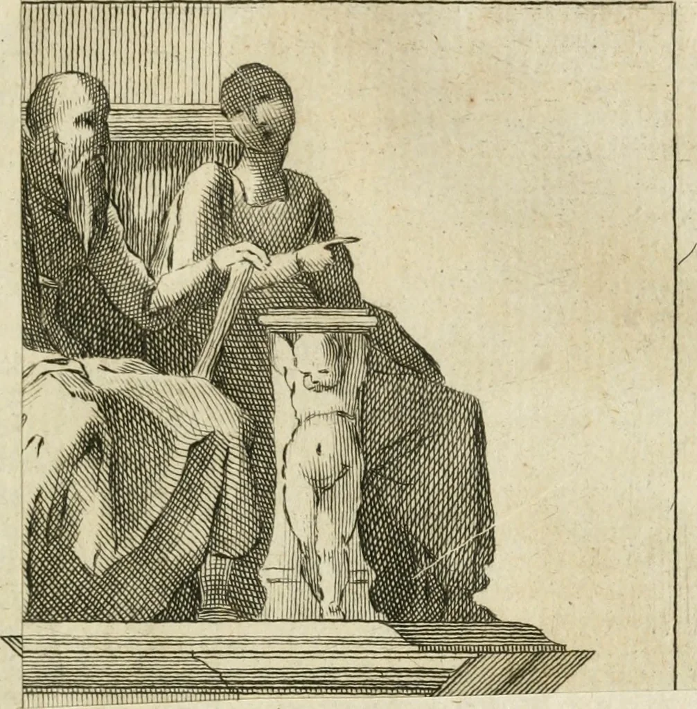 An illustration from Vite de' più eccellenti pittori, scultori e architetti, 1791, leaf 74