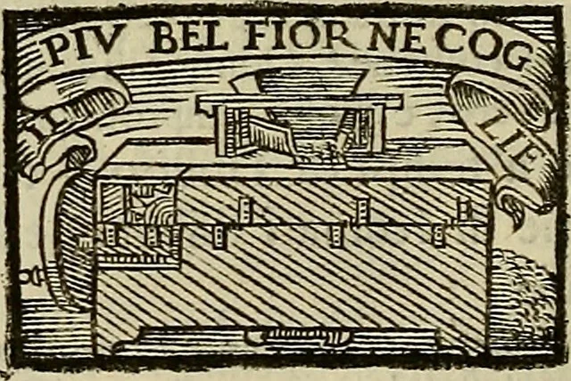An illustration from Vite de pittori antichi, 1667, leaf 195