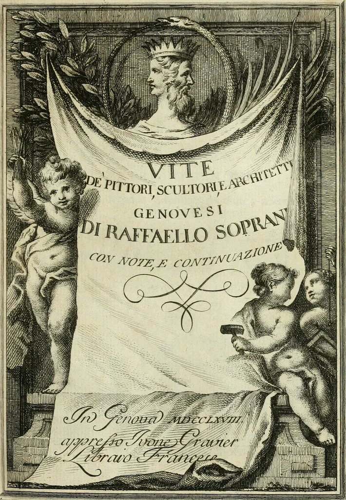 An illustration from Vite de' pittori, scultori, ed architetti genovesi, 1768, leaf 6