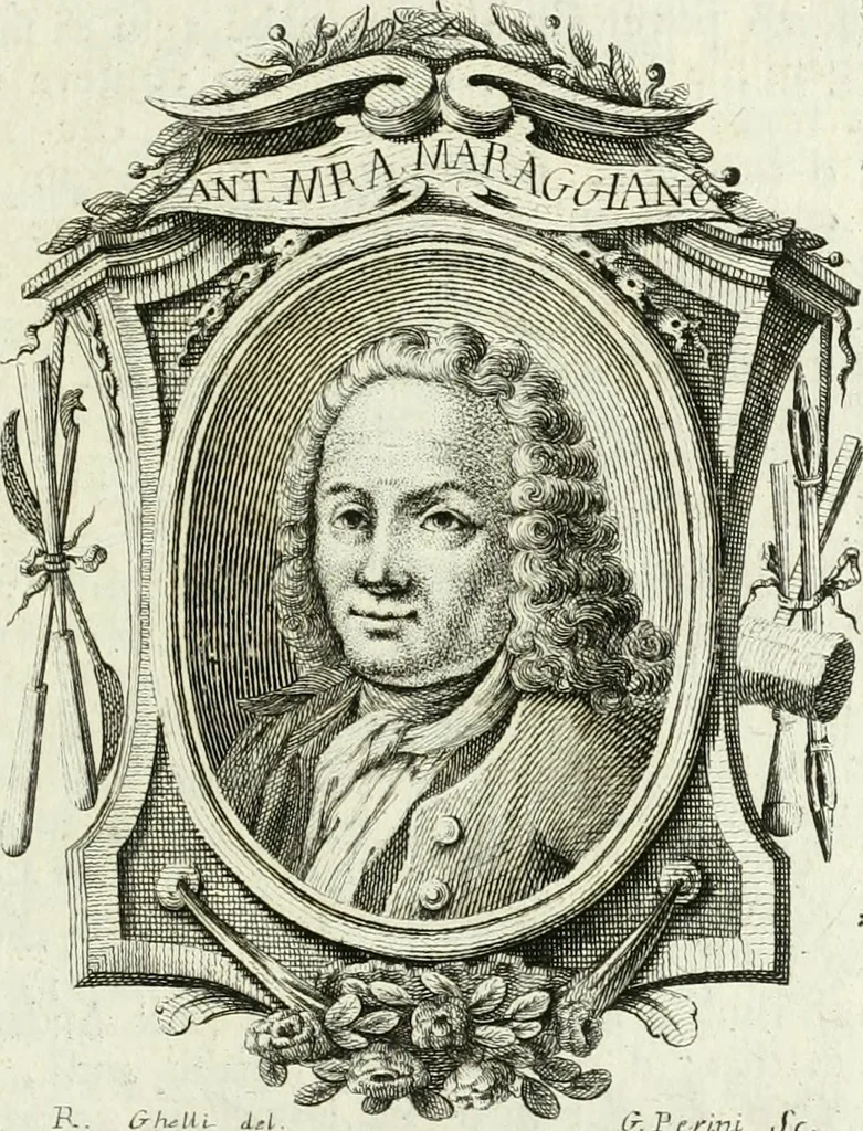 An illustration from Vite de' pittori, scultori, ed architetti genovesi, 1768, leaf 172