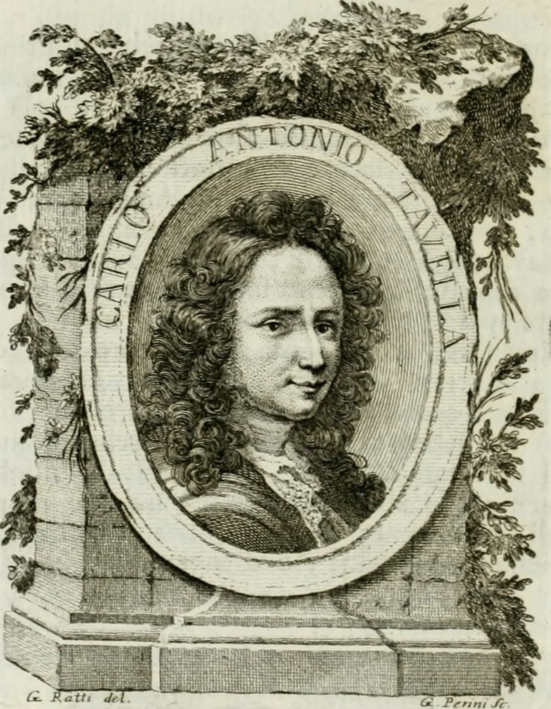 An illustration from Vite de' pittori, scultori, ed architetti genovesi, 1768, leaf 205