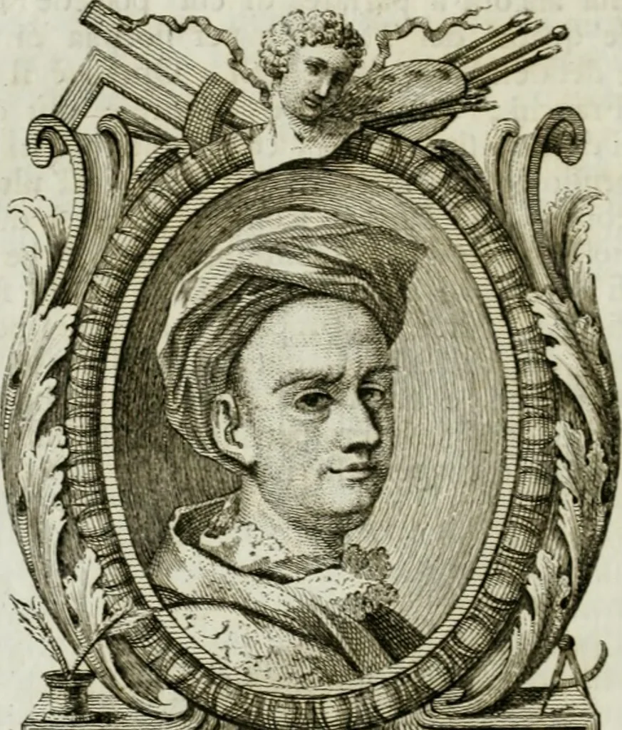 An illustration from Vite de' pittori, scultori, ed architetti genovesi, 1768, leaf 215