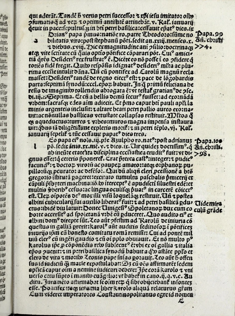 An illustration from Vite ducentorũ et triginta sum̃orum põtificũ : a beato Petro apostolo vsq[ue] ad Julium secundũ modernum pontificem, 1507, leaf 41
