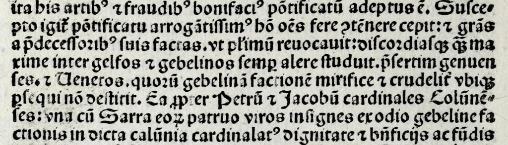 An illustration from Vite ducentorũ et triginta sum̃orum põtificũ : a beato Petro apostolo vsq[ue] ad Julium secundũ modernum pontificem, 1507, leaf 78