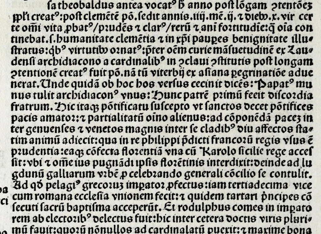 An illustration from Vite ducentorũ et triginta sum̃orum põtificũ : a beato Petro apostolo vsq[ue] ad Julium secundũ modernum pontificem, 1507, leaf 98