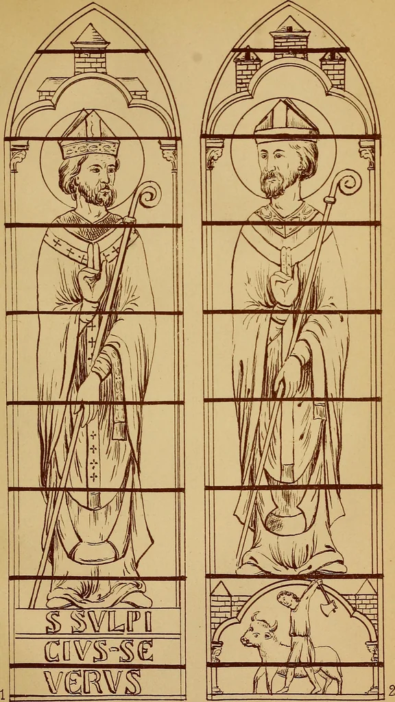 An illustration from Vitraux de Bourges; vitraux du XIIIe siècle de la cathédrale de Bourges;, 1900, leaf 154