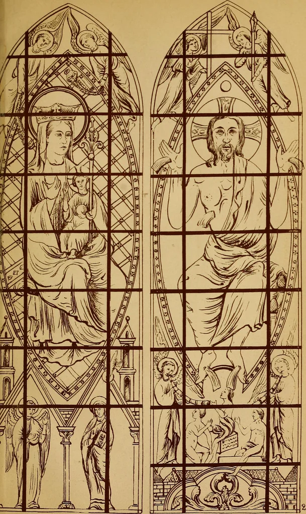 An illustration from Vitraux de Bourges; vitraux du XIIIe siècle de la cathédrale de Bourges;, 1900, leaf 158