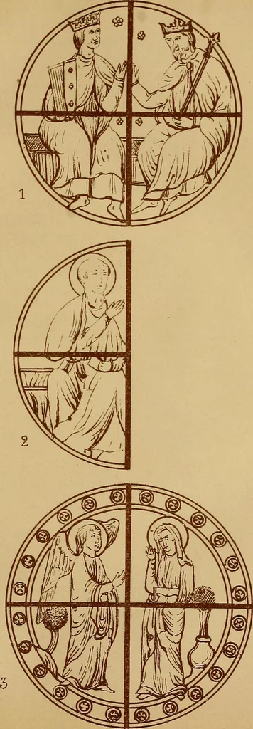 An illustration from Vitraux de Bourges; vitraux du XIIIe siècle de la cathédrale de Bourges;, 1900, leaf 166
