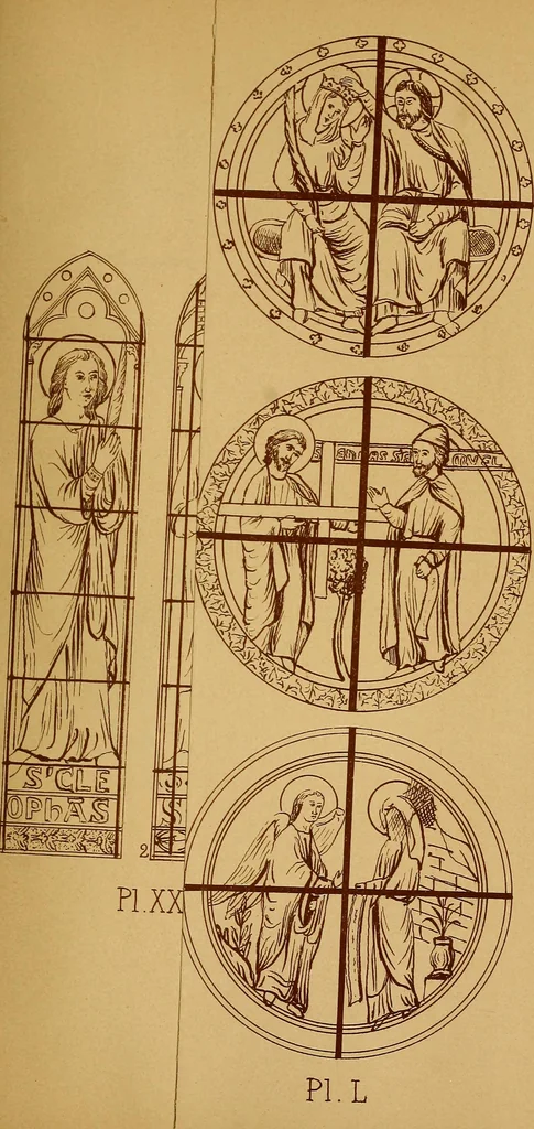 An illustration from Vitraux de Bourges; vitraux du XIIIe siècle de la cathédrale de Bourges;, 1900, leaf 226