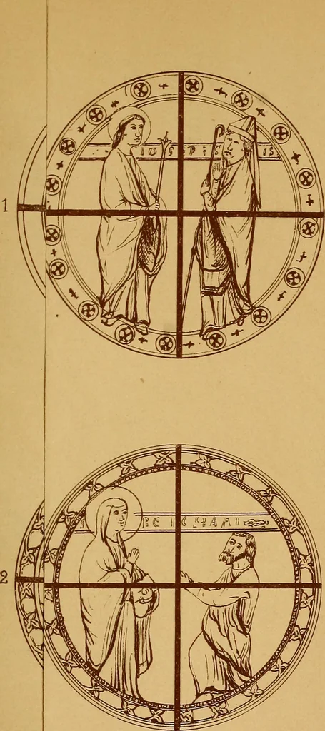 An illustration from Vitraux de Bourges; vitraux du XIIIe siècle de la cathédrale de Bourges;, 1900, leaf 230