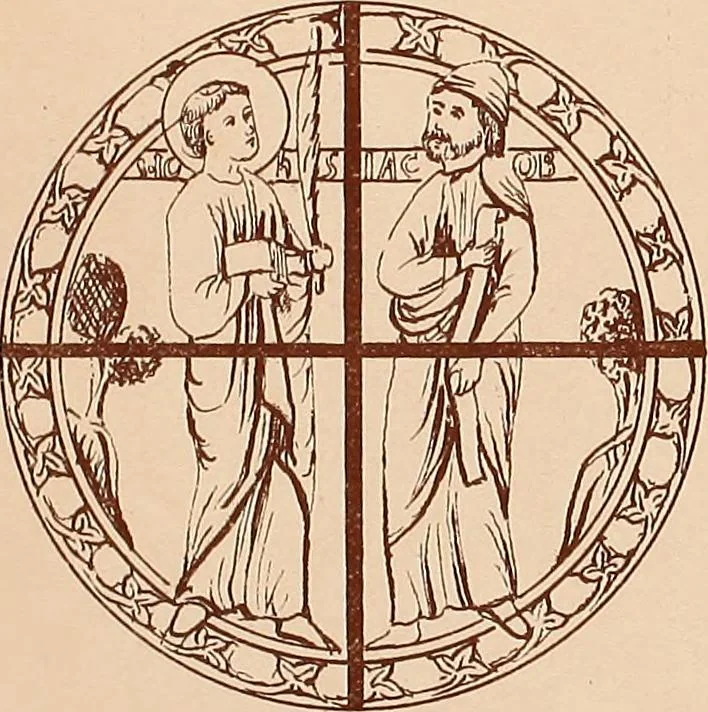 An illustration from Vitraux de Bourges; vitraux du XIIIe siècle de la cathédrale de Bourges;, 1900, leaf 232