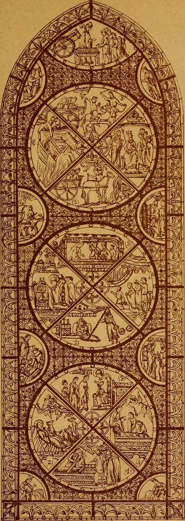 An illustration from Vitraux de Bourges; vitraux du XIIIe siècle de la cathédrale de Bourges;, 1900, leaf 36
