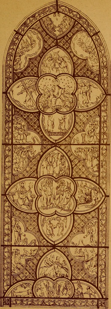 An illustration from Vitraux de Bourges; vitraux du XIIIe siècle de la cathédrale de Bourges;, 1900, leaf 60