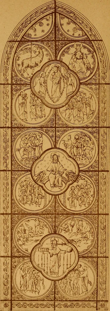 An illustration from Vitraux de Bourges; vitraux du XIIIe siècle de la cathédrale de Bourges;, 1900, leaf 71
