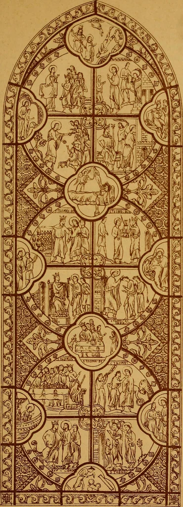 An illustration from Vitraux de Bourges; vitraux du XIIIe siècle de la cathédrale de Bourges;, 1900, leaf 76