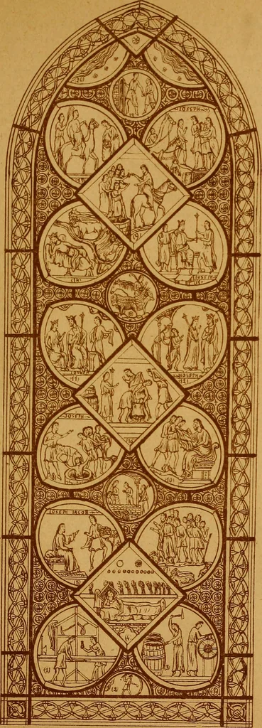 An illustration from Vitraux de Bourges; vitraux du XIIIe siècle de la cathédrale de Bourges;, 1900, leaf 82