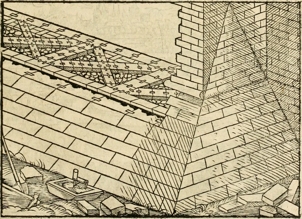 An illustration from Vitruuius, des aller namhafftigisten vnnd hocherfahrnesten, römischen Architecti, vnnd kunstreichen Werck oder Bawmeisters, Marci Vitruuij Pollionis, zehen Bücher von der Architectur vnd künstlichem Bawen ..., 1614, leaf 114