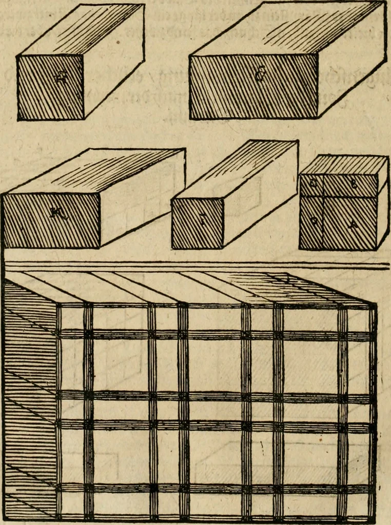 An illustration from Vitruuius, des aller namhafftigisten vnnd hocherfahrnesten, römischen Architecti, vnnd kunstreichen Werck oder Bawmeisters, Marci Vitruuij Pollionis, zehen Bücher von der Architectur vnd künstlichem Bawen ..., 1614, leaf 163
