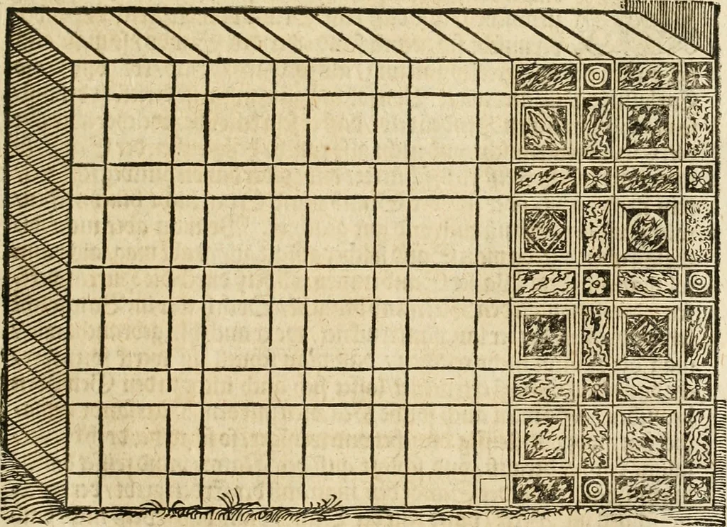 An illustration from Vitruuius, des aller namhafftigisten vnnd hocherfahrnesten, römischen Architecti, vnnd kunstreichen Werck oder Bawmeisters, Marci Vitruuij Pollionis, zehen Bücher von der Architectur vnd künstlichem Bawen ..., 1614, leaf 164