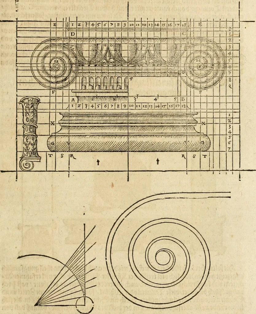 An illustration from Vitruuius, des aller namhafftigisten vnnd hocherfahrnesten, römischen Architecti, vnnd kunstreichen Werck oder Bawmeisters, Marci Vitruuij Pollionis, zehen Bücher von der Architectur vnd künstlichem Bawen ..., 1614, leaf 276